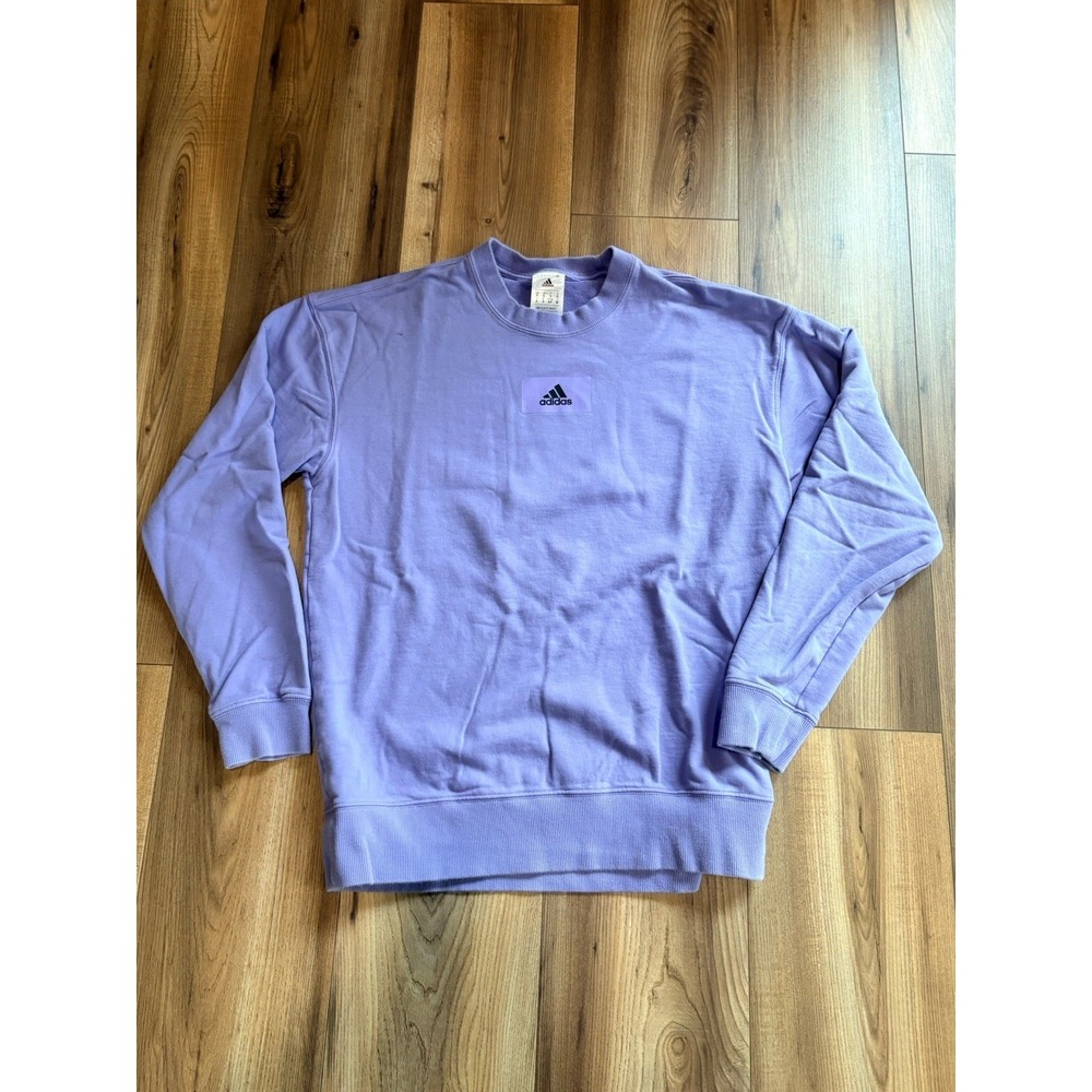 Adidas Crewneck Sweatshirt Women's Small Lavender Purple Thick Comfy Gym Wear